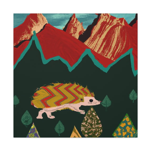 Lonely Hedgehog Sunset - Canvas