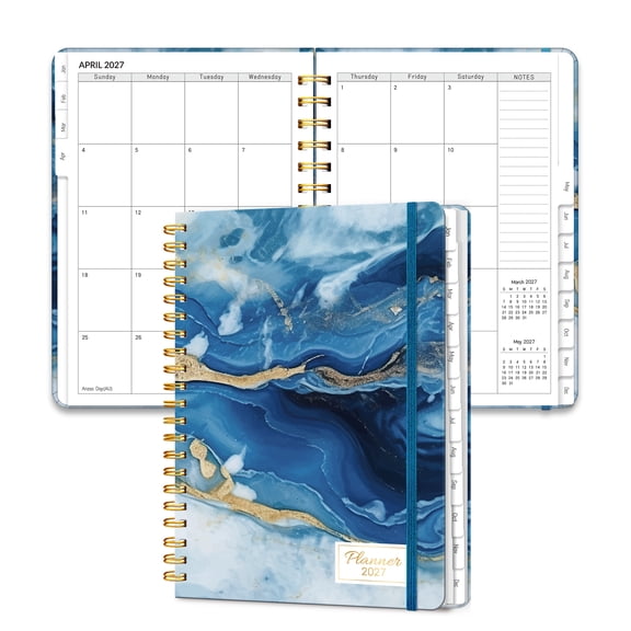 Lonely Oak 2027 Planner 12 Months from Jan.2027 to Dec.2027 6.18"x 8.5", A5 Daily Weekly and Monthly Calendar Agenda(Dark Blue)
