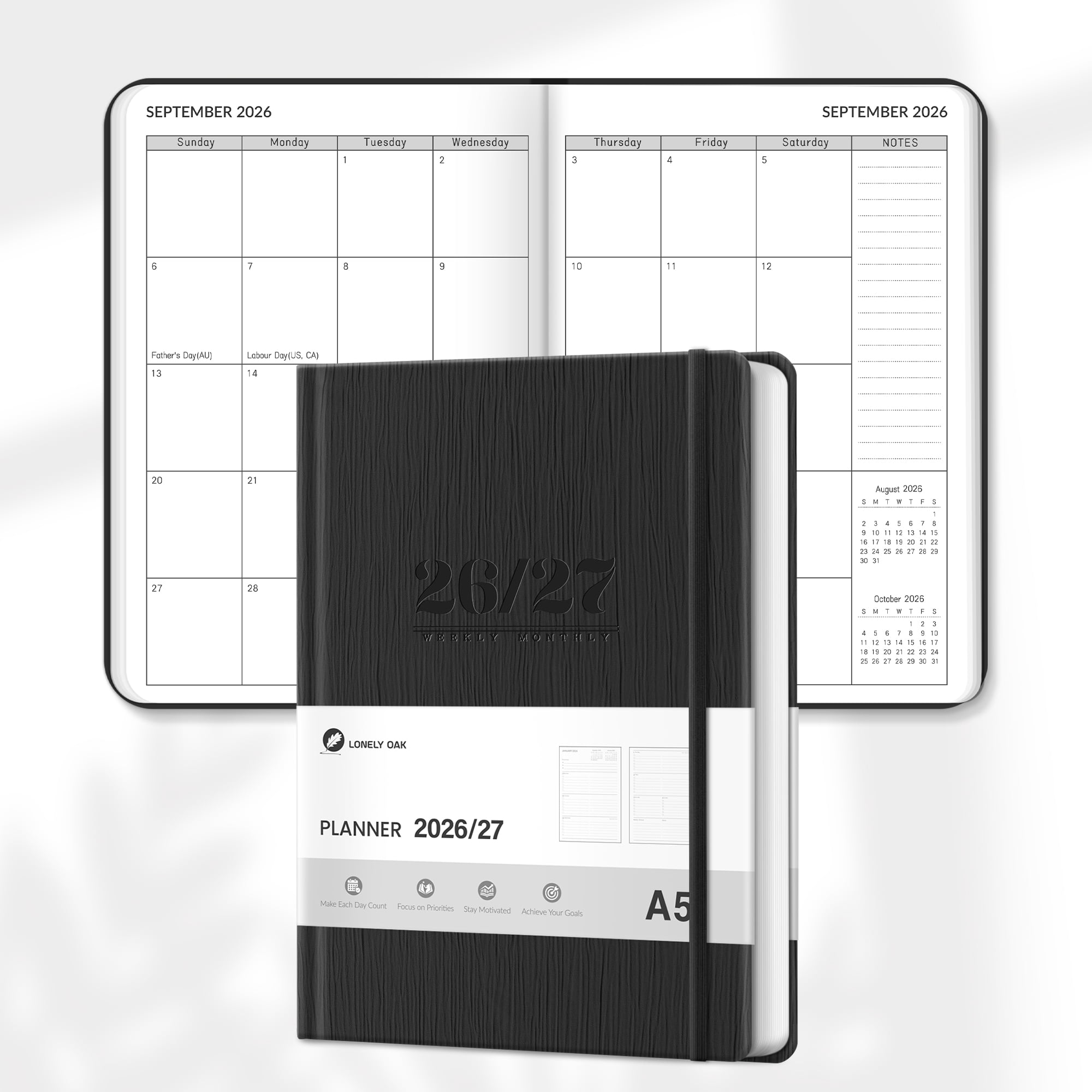 Lonely Oak 2026-2027 Academic Monthly Planner 5.75