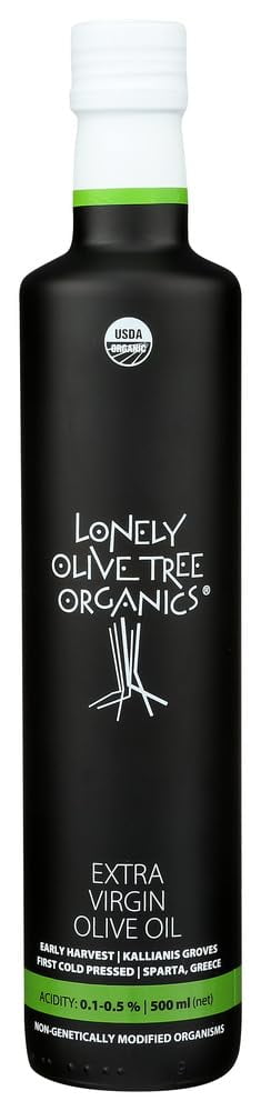 Pack of 6,  Lonely Olive Tree Organics Extra Virgin Olive Oil, 500 mL