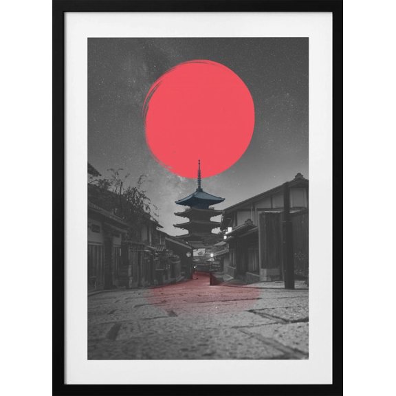 Lonely Temple Framed Art Modern Wall Decor