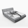 thumbnail image 1 of Ambesonne Lonely Tree Fitted Sheet, Barren Branch Fall, Full Size, Black and White, 1 of 2