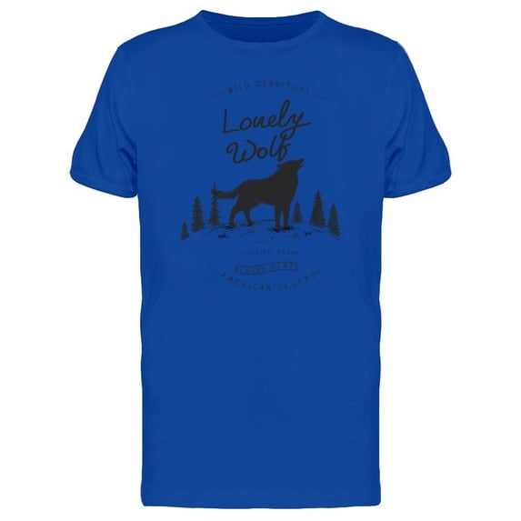 Lonely Wolf Alaska State Tee Men's -Image by Shutterstock