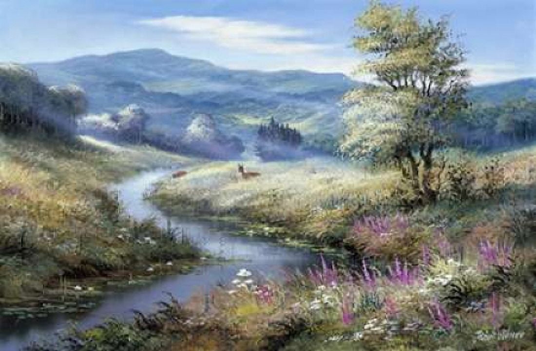 Lonely deers Canvas Art - Reint Withaar (24 x 36)