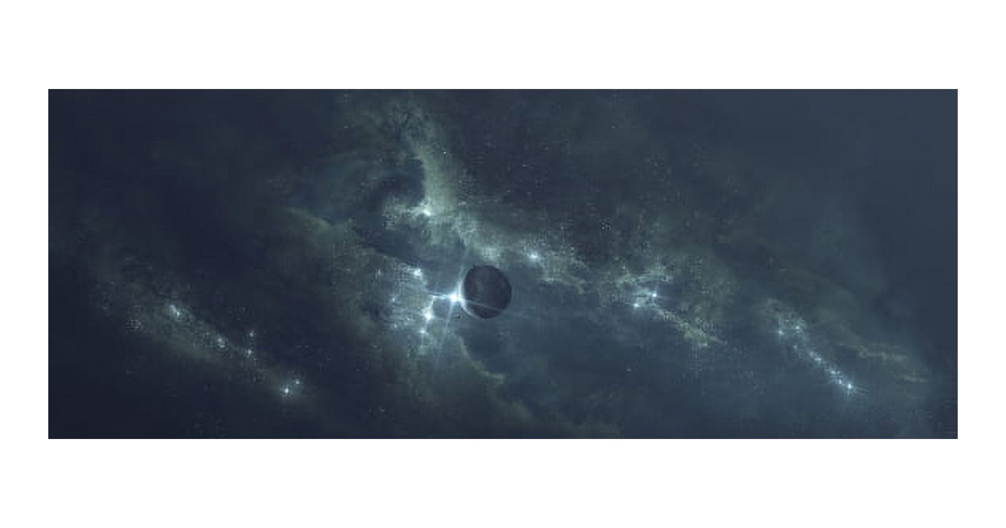 Lonely earthlike planet along with its moons Canvas Art - Tomasz DabrowskiStocktrek Images (20 x 11)