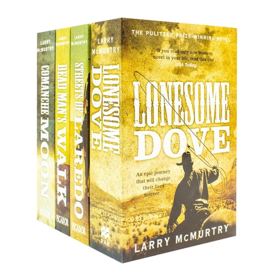Lonesome Dove Series 4 Books Collection by Larry McMurtry (Lonesome Dove, Streets of Laredo, Dead Man's Walk and Comanche Moon)