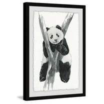 Lonesome Panda Framed Painting Print