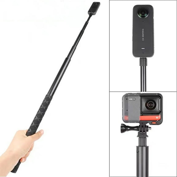 Long 120cm Invisible Selfie Stick for Insta360 ONE X4, X3, X2, X, Insta360 ONE R, RS, Insta 360 Camera 1/4" Extended Monopod Pole