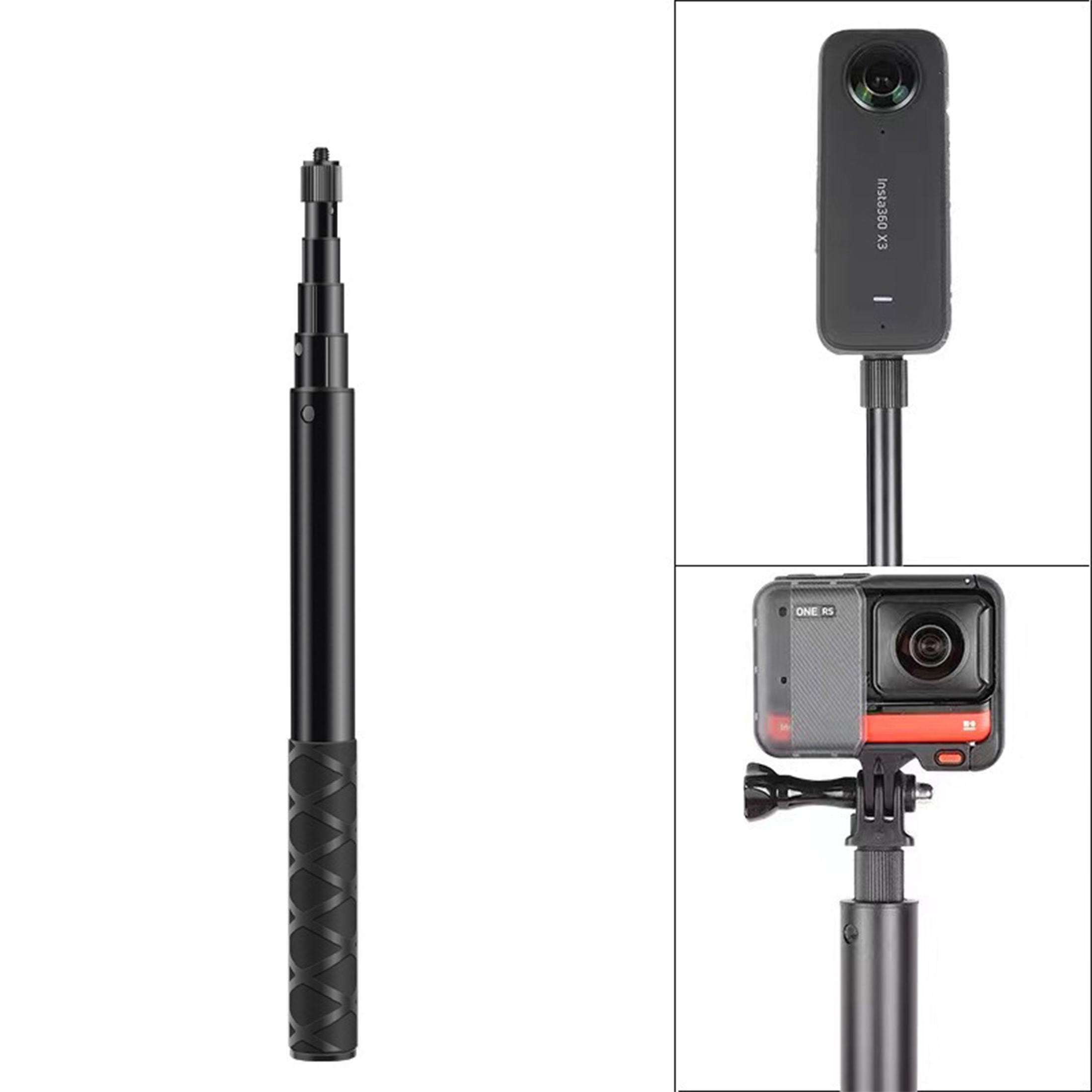 Long 120cm Pull out Invisible Selfie Stick For Insta360 ONE X4 X3 X2 