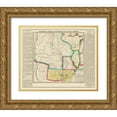 thumbnail image 1 of Long 17x15 Gold Ornate Wood Framed with Double Matting Museum Art Print Titled - Arkansas Territory - Long 1822, 1 of 4