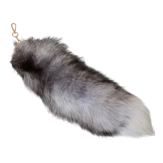 Long 3D Plush Animal Tail Keychain - 35/40cm Length, Soft Plush Material, Key Ring Attachment, Fashionable Accessory for Bags, Backpacks &