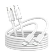 Long 6.5ft 2-Pack USB C to USB C Fast Charging Cable, 60W Charger Cord