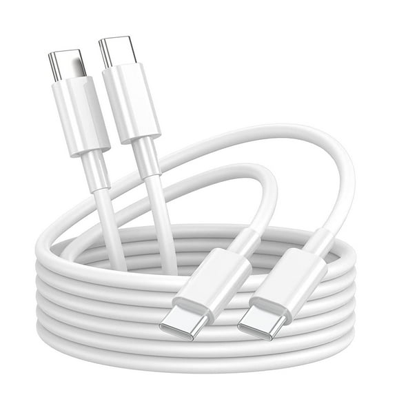 Long 6.5ft 2-Pack USB C to USB C Fast Charging Cable, 60W Charger Cord