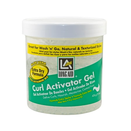 Long Aid Curl Activator Hair Styling Gel Extra Hold, 15oz., Moisturizing, Unisex