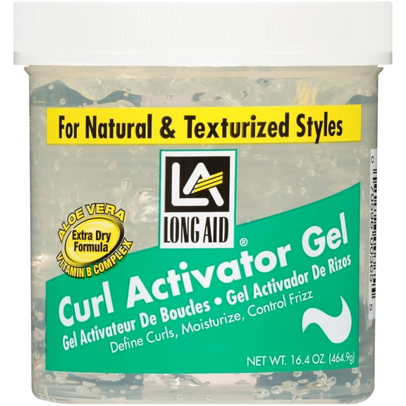 Long Aid Extra Dry Formula Curl Activator Gel 16.4 oz Jar, Moisturizing, Unisex