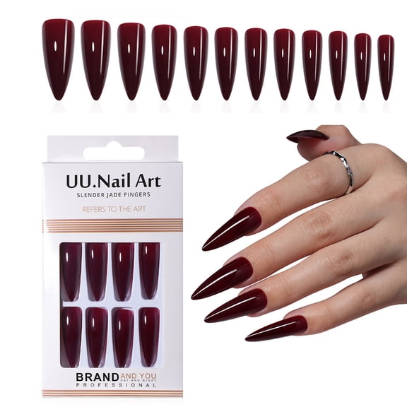 Long Almond Fake Nails Presses On Styles NonToxic ABS Materials Nails Extensions for Everyday Comfort and Styles