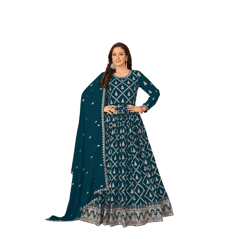 Anarkali with heavy dupatta best sale