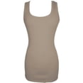 thumbnail image 1 of Long And Lean Ribbed Cotton Tank Top Junior Plus Size, 1 of 1