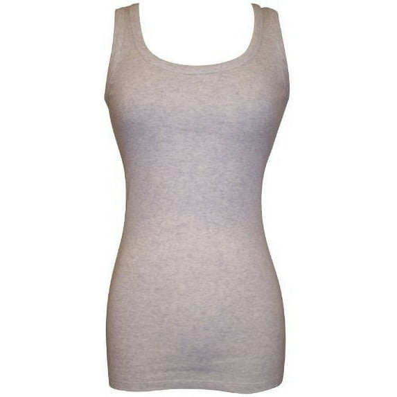 Long And Lean Ribbed Cotton Tank Top Junior Plus Size