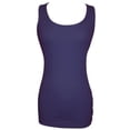 thumbnail image 1 of Long And Lean Ribbed Cotton Tank Top Junior Plus Size, 1 of 1