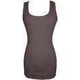 thumbnail image 1 of Long And Lean Ribbed Cotton Tank Top Junior Plus Size, 1 of 1