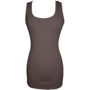 PACIFICPLEX Long And Lean Ribbed Cotton Tank Top Junior Plus Size