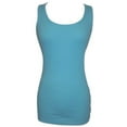 thumbnail image 1 of Long And Lean Ribbed Cotton Tank Top Junior Plus Size, 1 of 1