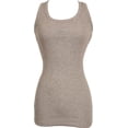 thumbnail image 1 of Long And Lean Ribbed Cotton Tank Top Junior Plus Size, 1 of 1