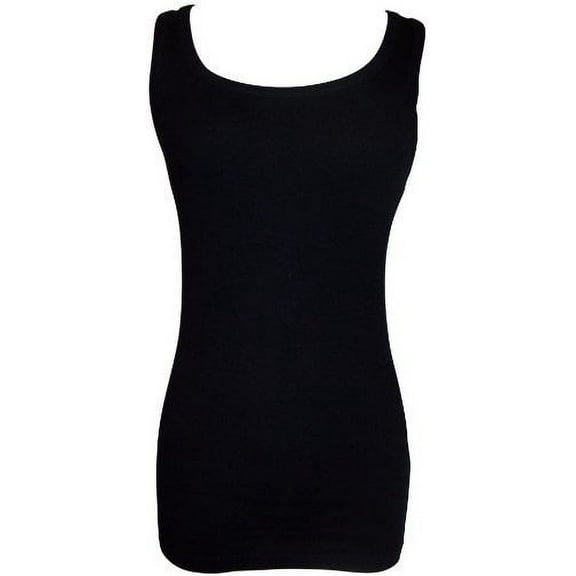 Long And Lean Ribbed Cotton Tank Top Junior Plus Size