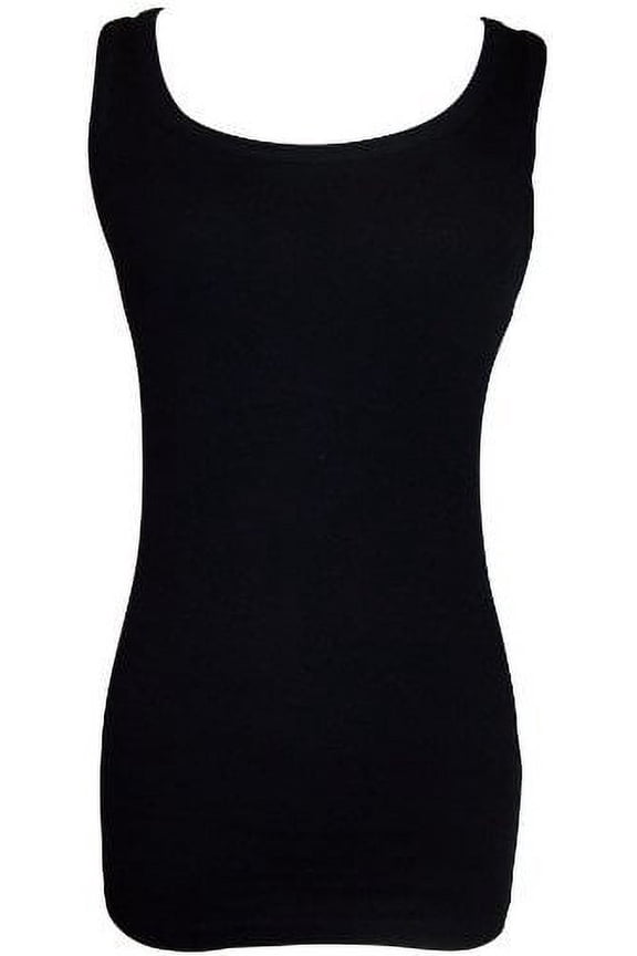 Long And Lean Ribbed Cotton Tank Top Junior Plus Size
