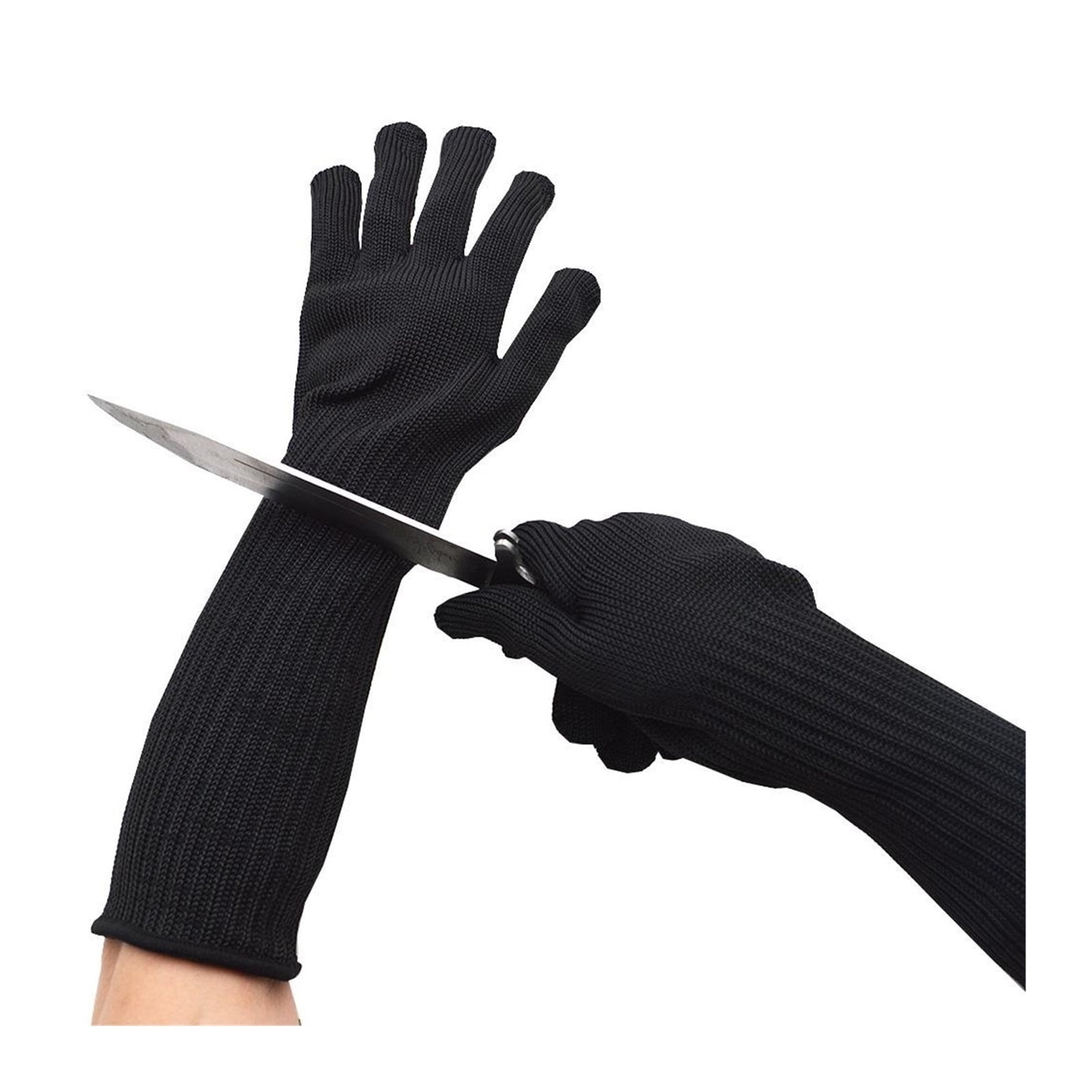 Long Anti-cut Working Gloves,Metal Stainless Steel Wire Cut Resistant Gloves for Butcher Protective