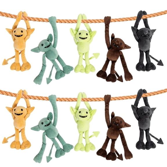 Long Arm Colorful Stuffed Goblins - 10 pc