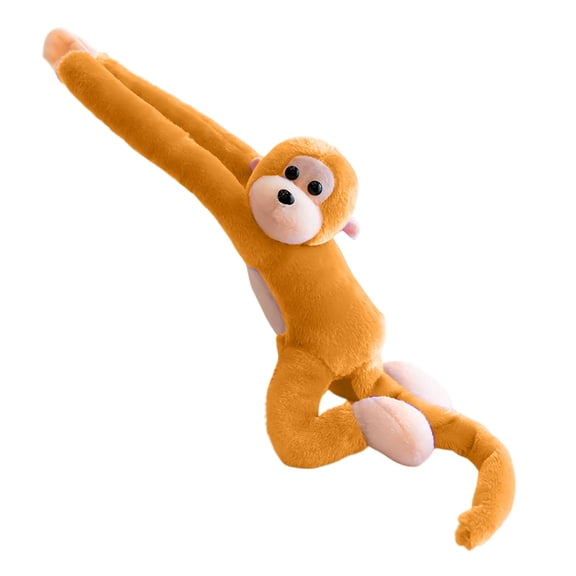 Long Arm Monkey Plush Toy 27.56" - Soft Bendable Stuffed Animal for Hugging & Hanging Yellow
