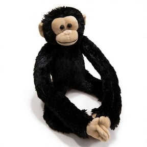 Long Arm Plush Monkey, 19.7 Inch Hanging Monkey with Connectable Limbs, Ultra Soft and Huggable Stuffed Animal for Kids, Cute Home and Nursery Décor, Best Birthday Gift Idea (Black)