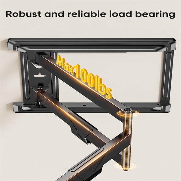 Long Arm TV Mount for Most 37-75 Inch TVs, 30 Inch Long Extension Arm Corner TV Wall Mount, Full Motion Wall Mount Swivel, Tilt, Articulating VESA 600X400mm,Holds up to 100lbs