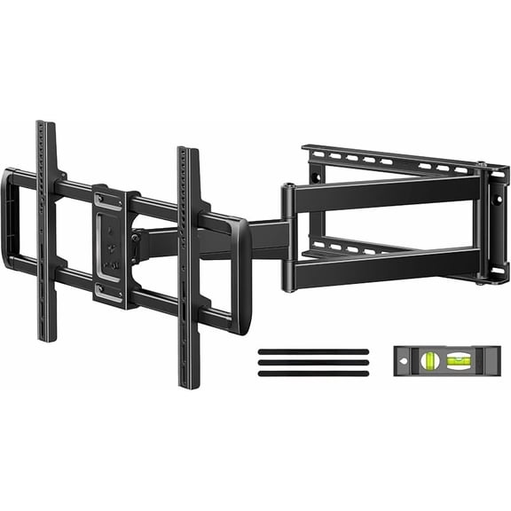 Long Arm TV Wall Mount for 37-75 inch TVs, Full Motion TV Mount with 27.36 inch Extension Articulating Arm Swivel and Tilt, Max VESA 600x400mm, Holds up to 110 lbs, 16" Studs