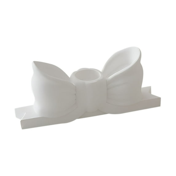 Long Aromatherapy Candle with Decorative Bow | Gypsum Candle Holder for Home Decor, Parties & Gifts | 1 Candle