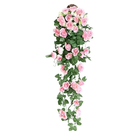 Long Artificial Rose Vine Garland, Hanging Fake Flower Decor for Walls, Wedding Arch, Home Decor, Rustic Bridal Shower Party, Mantle & Indoor Outdoor Decorations