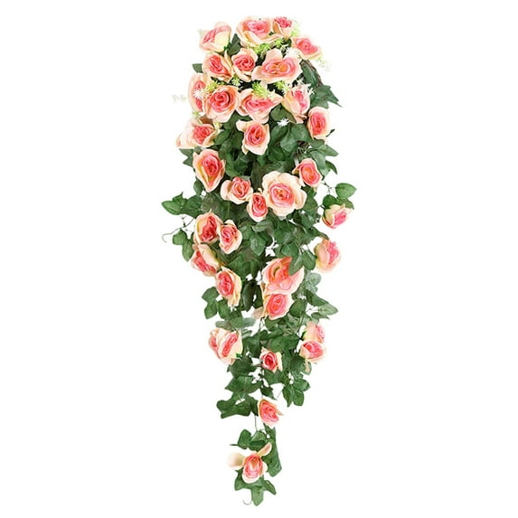 Long Artificial Rose Vine Garland, Hanging Fake Flower Decor for Walls, Wedding Arch, Home Decor, Rustic Bridal Shower Party, Mantle & Indoor Outdoor Decorations
