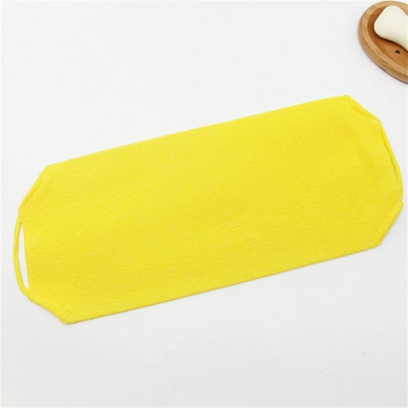 Long Back Scrubber Towel - Exfoliating Body Wash Cloth for Men & Women, 47x20cm Stretch Nylon/Polyester Shower Mitt with Handles, 8 Colors