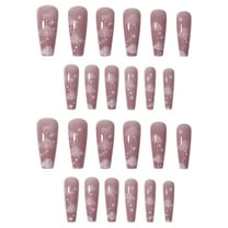 Long Ballet Cloud On Nails for Women 24 Piece Full Cover Nail Tips with Glue Kit