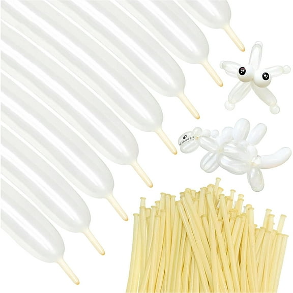 Long Balloons 12" 100 Pack Twisting Animal Balloons Thickening Latex Modeling Long Magic Assorted Color Balloons for Model Halloween Weddings Birthdays Festival Party Decorations