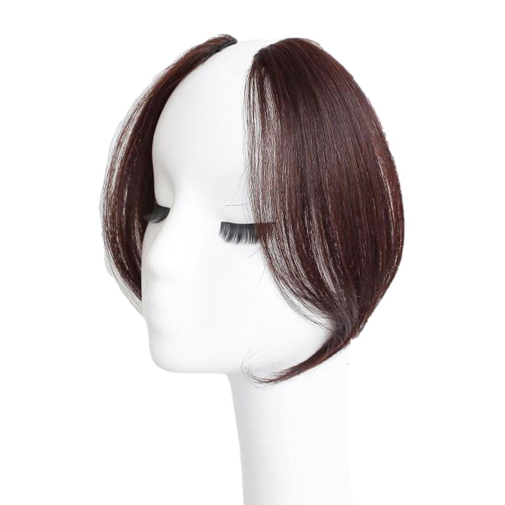 Long Bangs Two Side Fringe Brown Natural Hair Extension Hair Front
