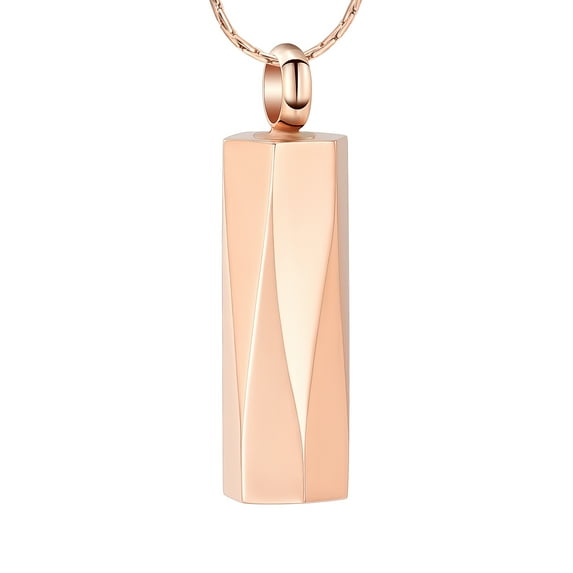 Long Bar Cremation Jewelry Memorial Necklace Cremation Urn Necklace for Ashes Urn Keepsake with Gift Box
