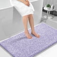 thumbnail image 1 of Long Bathroom Rug Non Slip Washable 47x24, Soft Absorbent Microfiber Bath Mat, Dual-Tone Decor Rug with Rubber Backing for Bathroom Floor, Tub and Shower, Home Essentials,Purple and White, 1 of 6