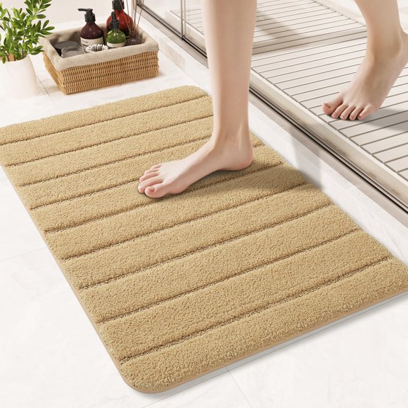 Long Bathroom Rugs Runner, 24" x 60" Large Bath Rug Non Slip Washable, Absorbent Microfiber Bath Mat Luxury Soft, Cozy Bathroom Runner Rug for Shower Quick Dry, Grey