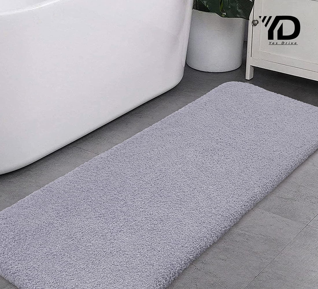 Microfiber Carpet, Non-Slip Long Bathroom Rugs & Bath Runner, Extra Soft, Absorbent & Machine ...