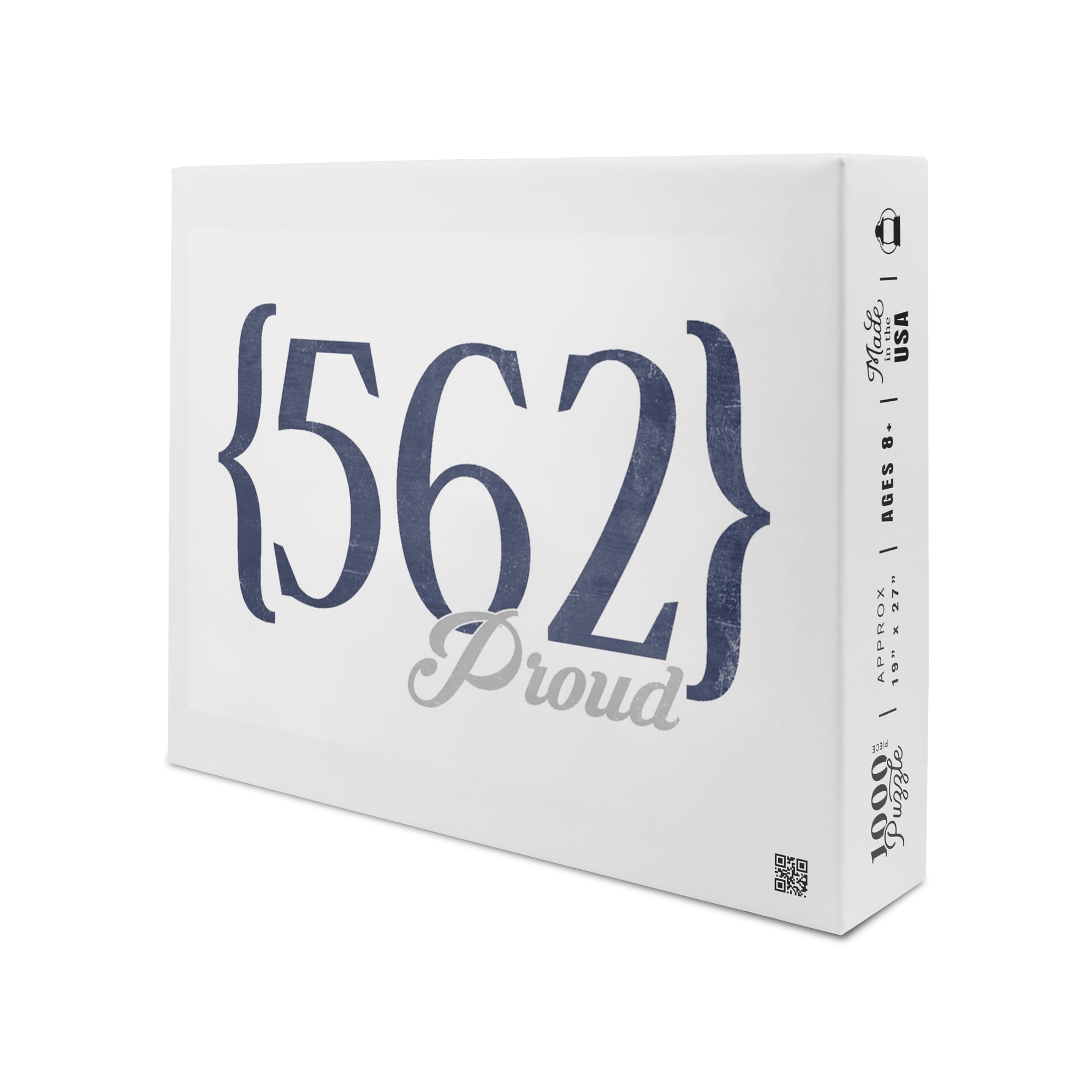 Long Beach, California, 562 Area Code (Blue) (1000 Piece Puzzle, Size ...