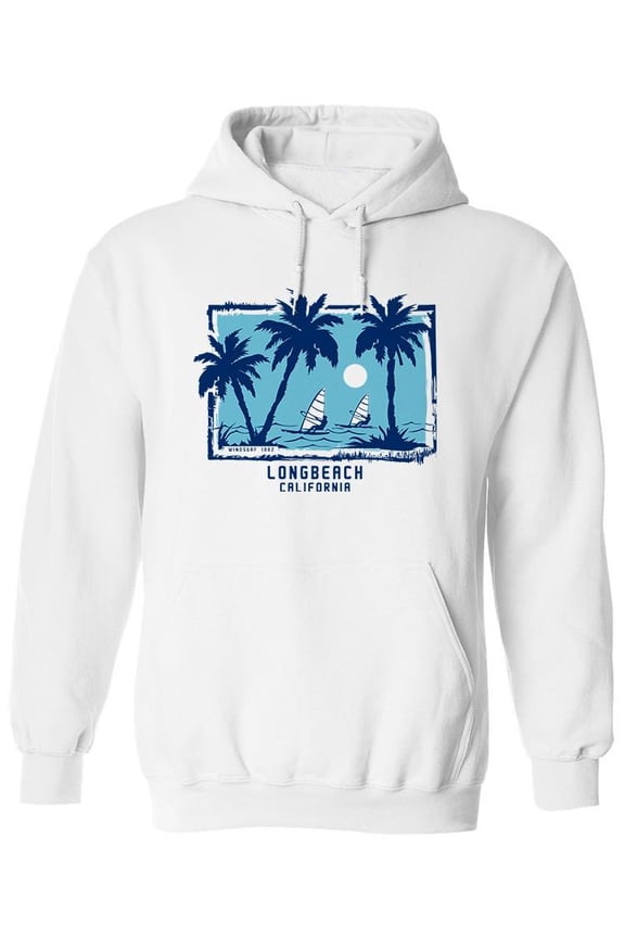 Long Beach California. Hoodie Men -Image by Shutterstock, Male Small