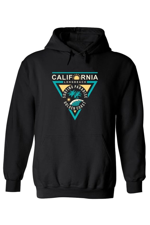 Long Beach, California Hoodie Men -Image by Shutterstock, Male Small